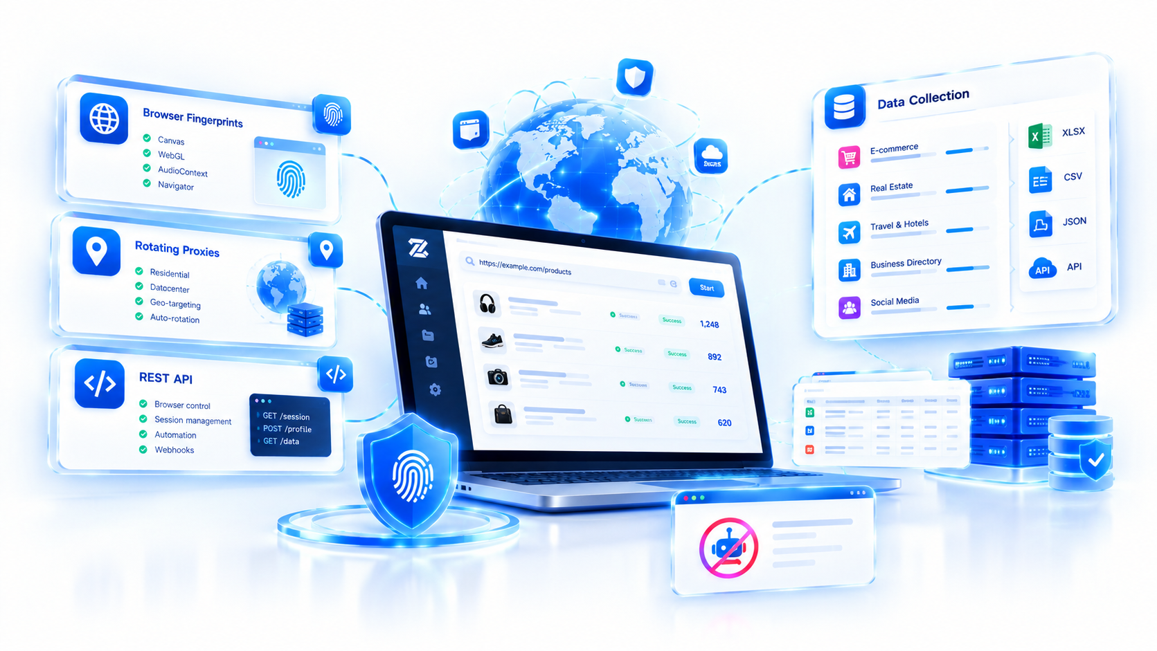 Undetectable Web Scraping � real Chromium browser with unique fingerprints